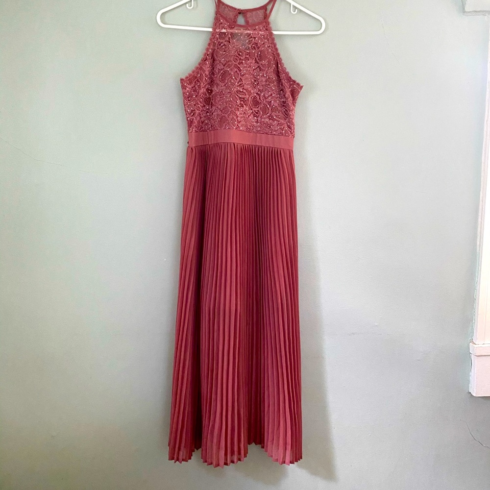 Sequin Hearts
Big Girls Pleated Lace Maxi Dress